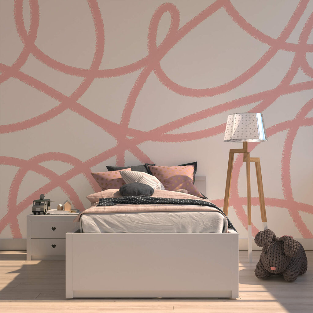 Rosa Linien auf weißem Hintergrund