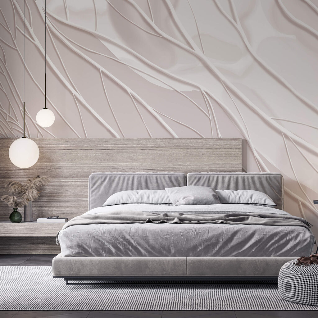 Weiße Linien auf einer weißen Oberfläche