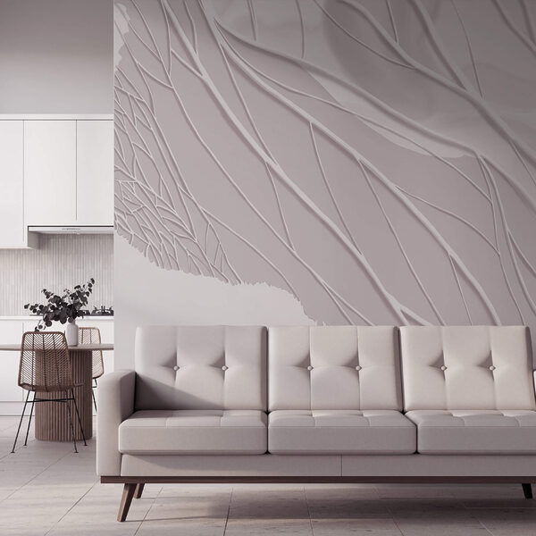 Weiße Linien auf einer weißen Oberfläche