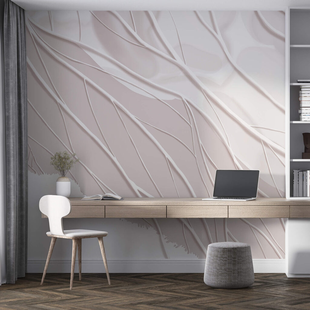 Weiße Linien auf einer weißen Oberfläche