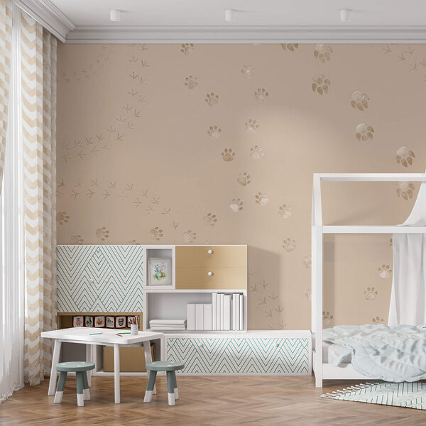 Fototapeten Muster aus Pfotenabdrücken und Vögeln (Artikelnummer: t00410) Fototapeten Fototapeten Muster aus Pfotenabdrücken und Vögeln (Artikelnummer: t00410)