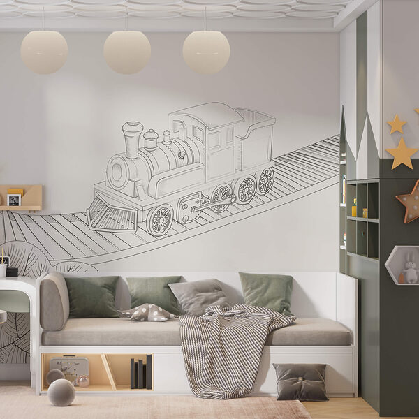 Zeichnung eines Zuges Zeichnung eines Zuges