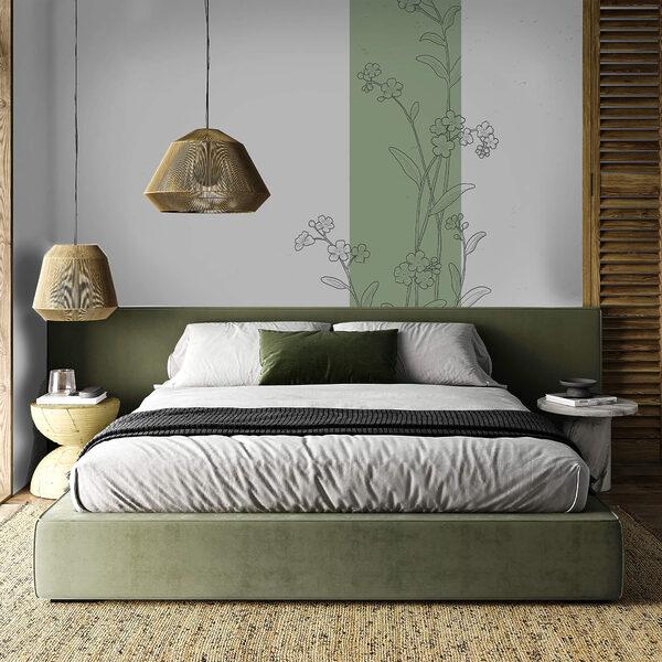 Zeichnung von Blumen und Blättern Zeichnung von Blumen und Blättern