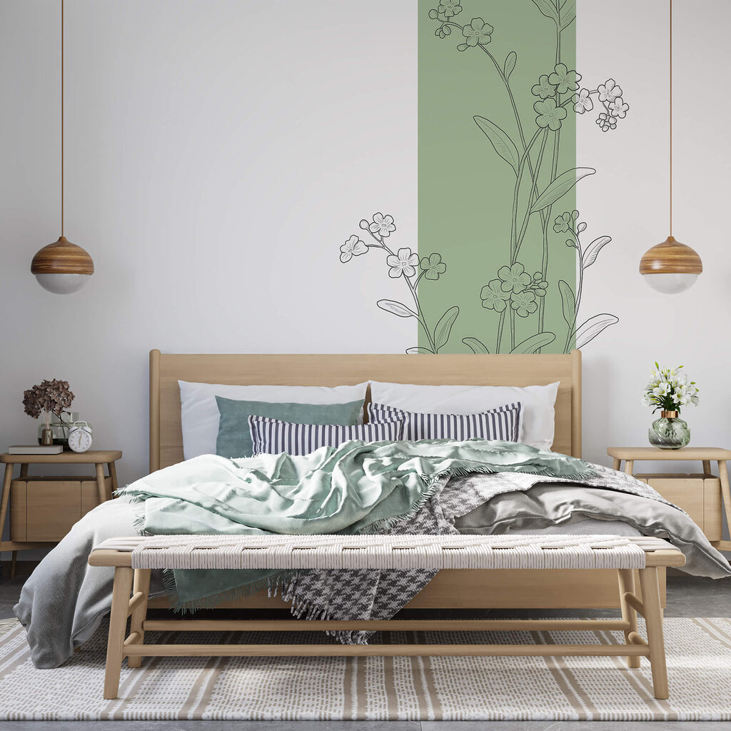 Zeichnung von Blumen und Blättern Zeichnung von Blumen und Blättern