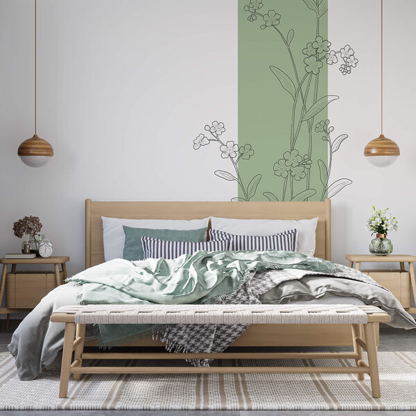 Zeichnung von Blumen und Blättern Zeichnung von Blumen und Blättern