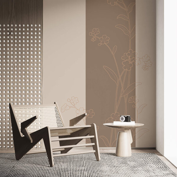 Elegantes Blumenmuster auf beruhigendem Hintergrund