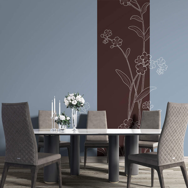 Elegante Blumen auf zweifarbigem Hintergrund Elegante Blumen auf zweifarbigem Hintergrund