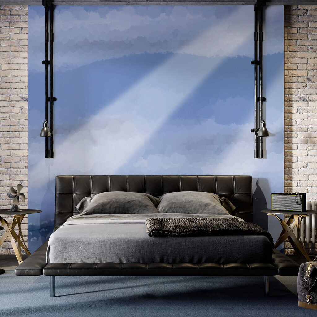 Wolken und Lichtstrahlen am Himmel