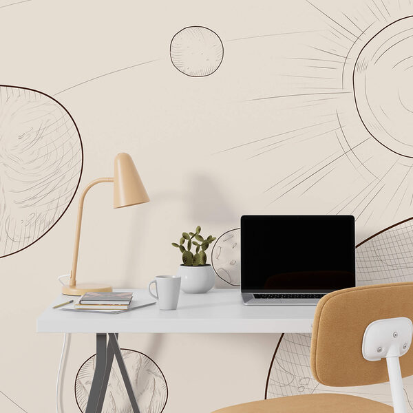 Zeichnung von Sonne und Erde Zeichnung von Sonne und Erde