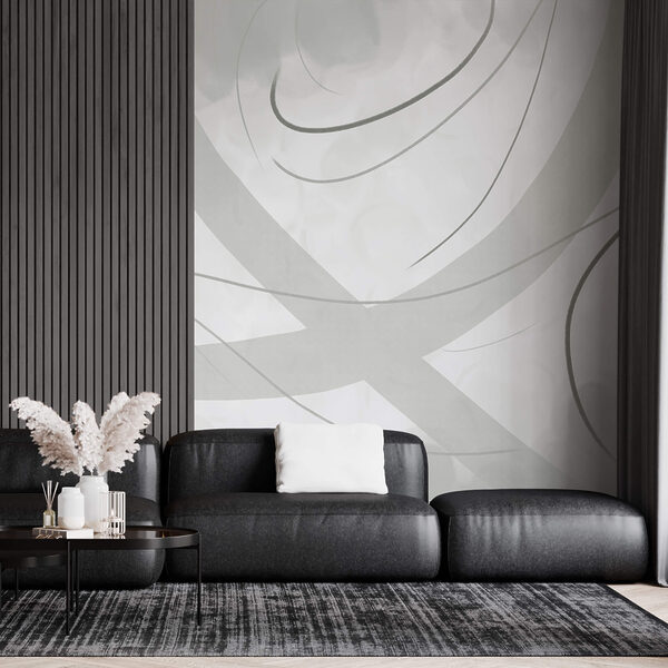 Weißer und grauer Hintergrund mit Linien und Kurven Weißer und grauer Hintergrund mit Linien und Kurven