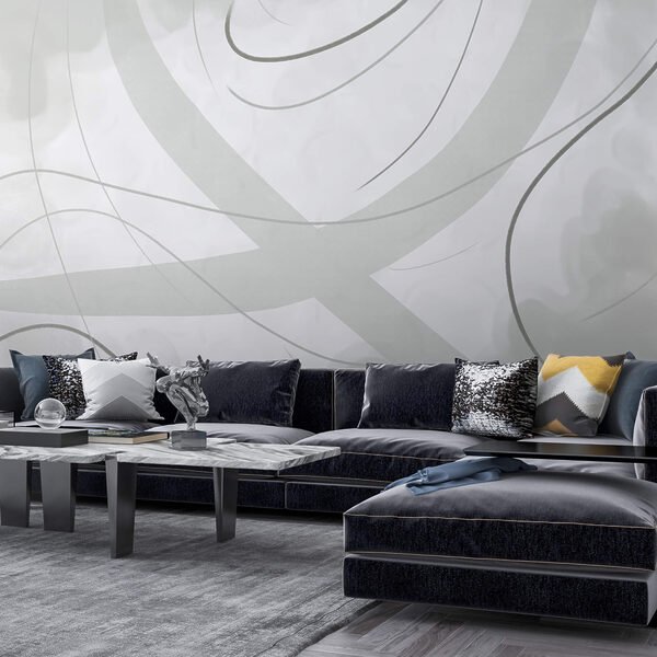 Weißer und grauer Hintergrund mit Linien und Kurven Weißer und grauer Hintergrund mit Linien und Kurven