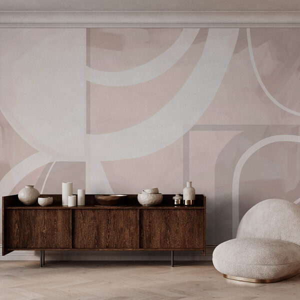 Abstrakte Formen in sanften Pastellfarben