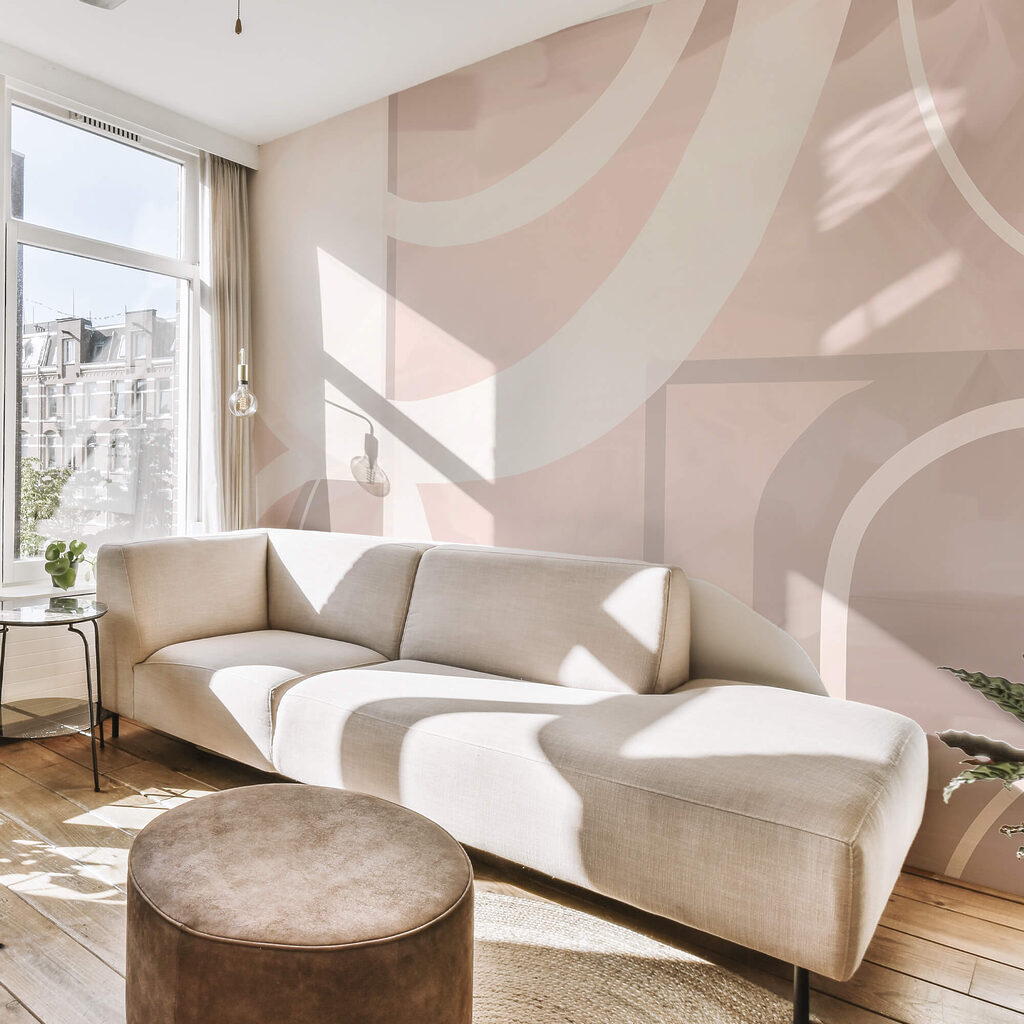 Abstrakte Formen in sanften Pastellfarben