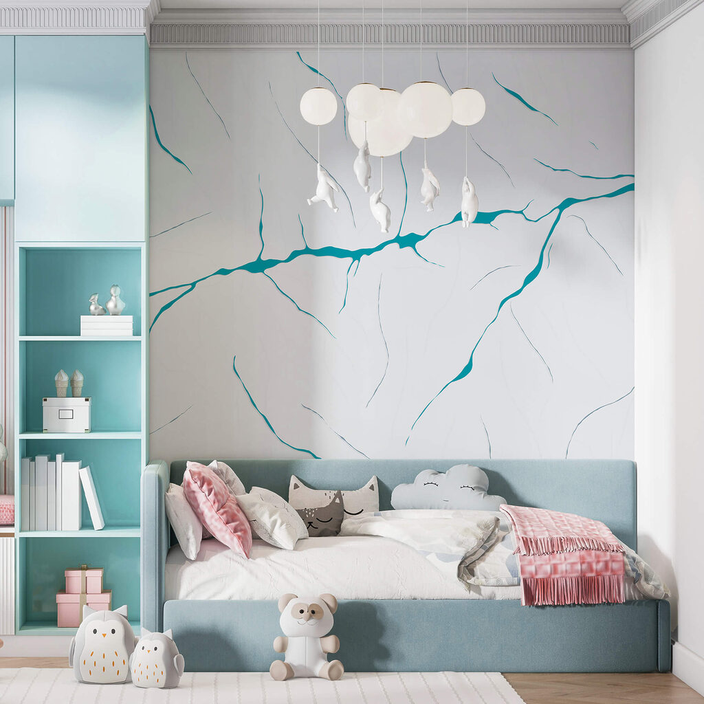 Blaue Linien auf weißem Untergrund Blaue Linien auf weißem Untergrund