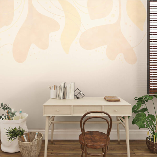 Zarte Pastellblätter auf sanftem Hintergrund