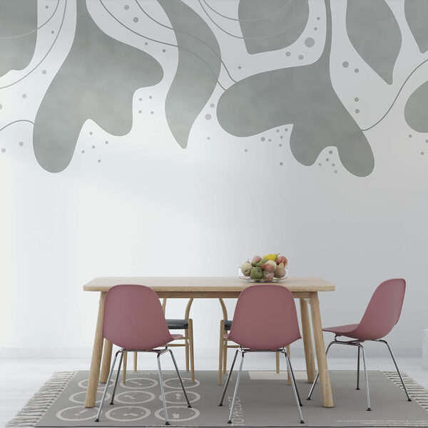 Grauer und weißer Hintergrund mit Blättern Grauer und weißer Hintergrund mit Blättern