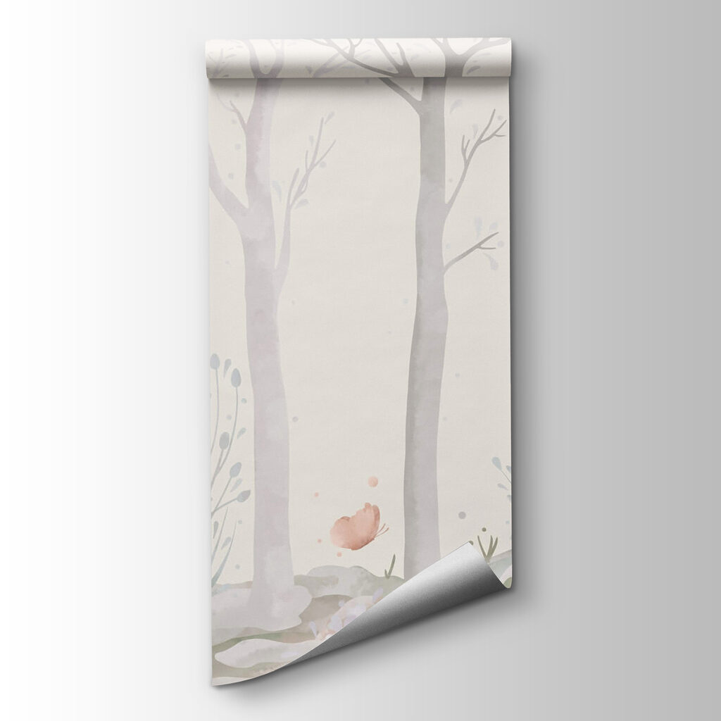 Group of trees with butterflies