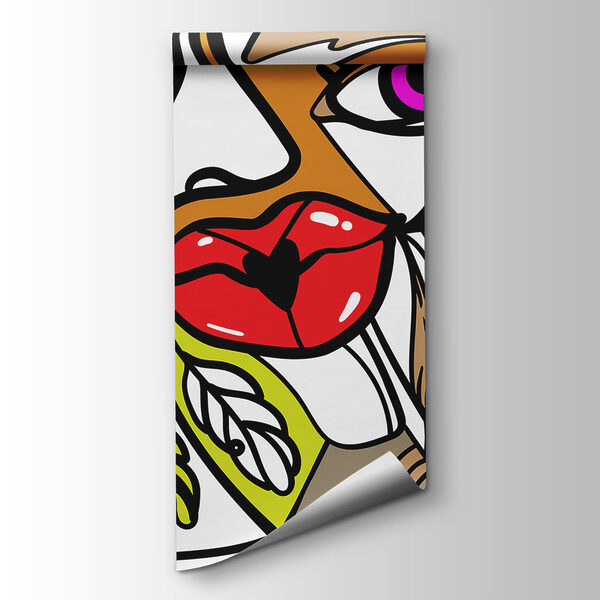 - Vibrant face with bold patterns