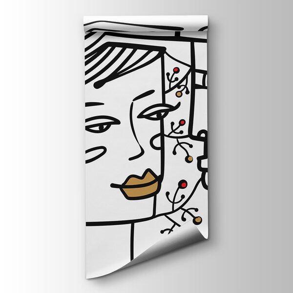 Drawing of a man and a woman