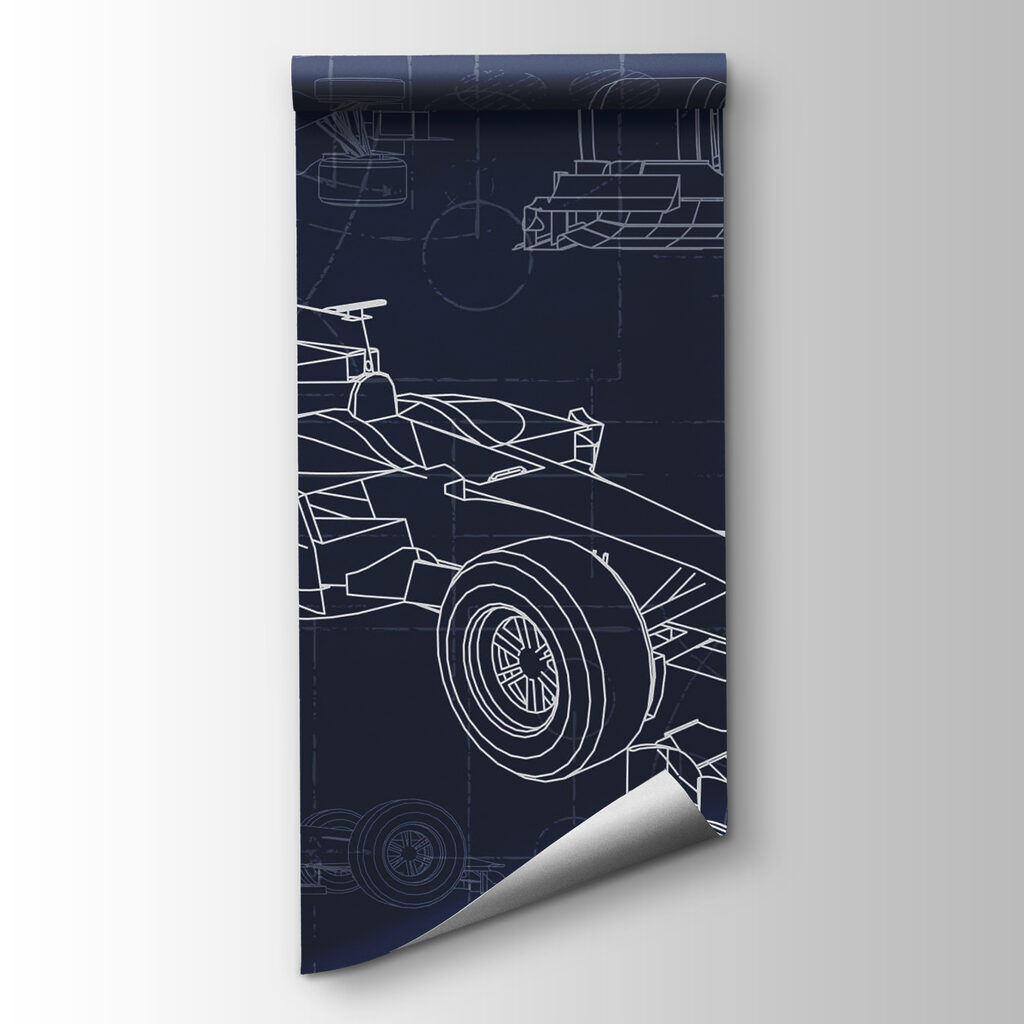 Blueprint of a race car