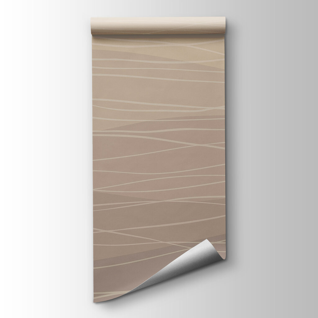 Brown and white wavy lines