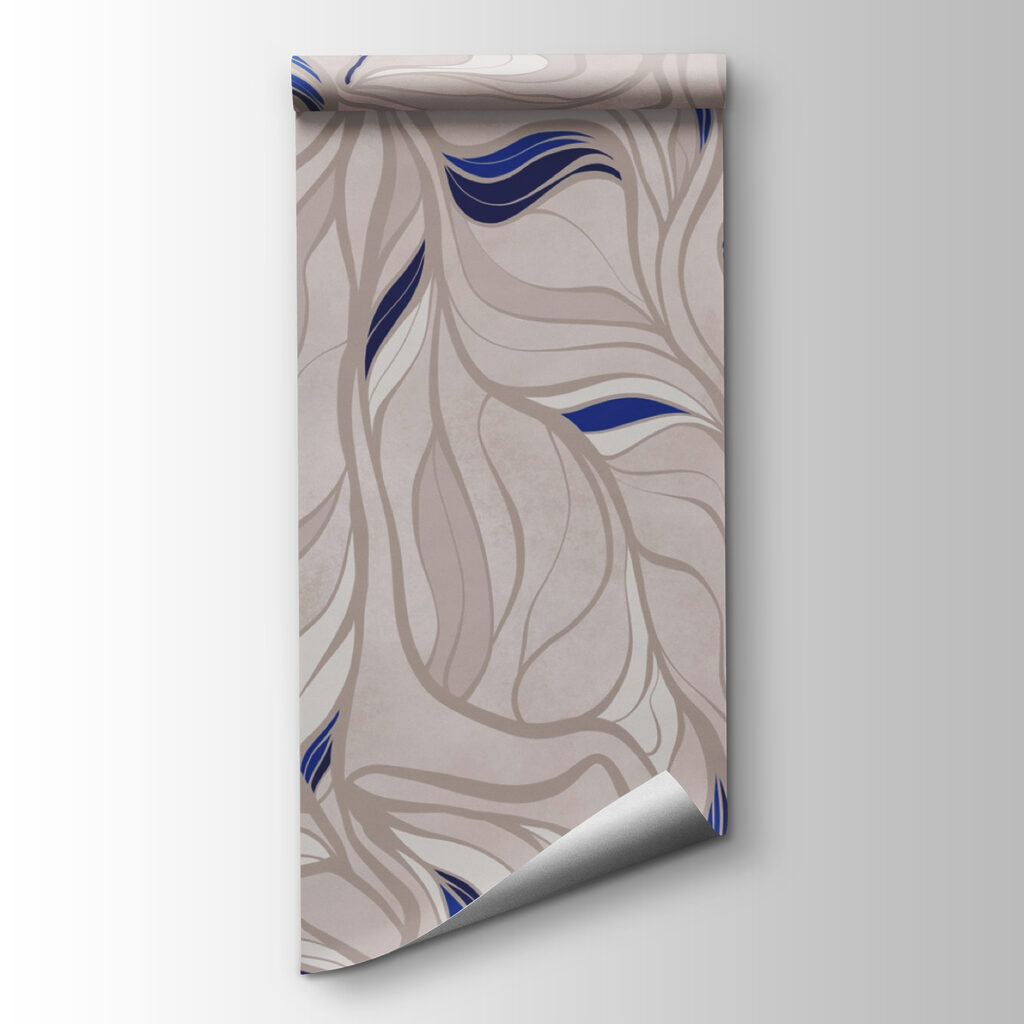 Pattern of blue and white lines