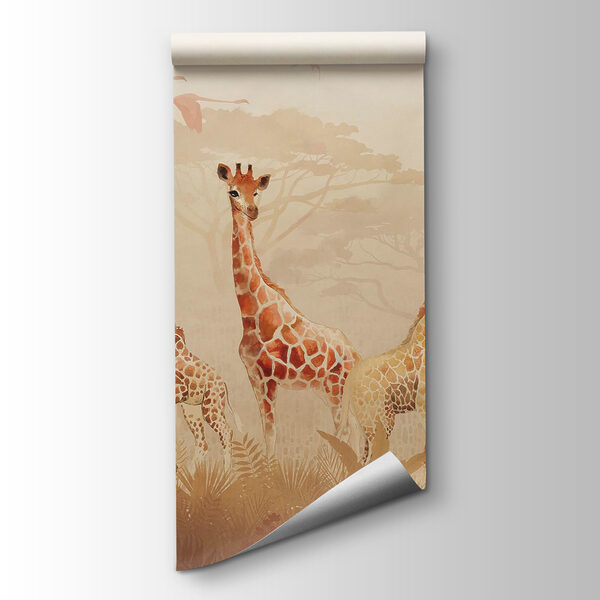 Group of giraffes in a field