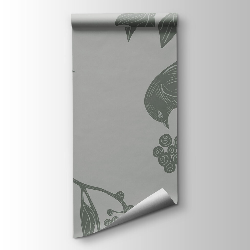 Birds on a branch with leaves Birds on a branch with leaves