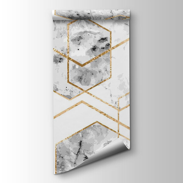 Elegant hexagonal marble pattern design