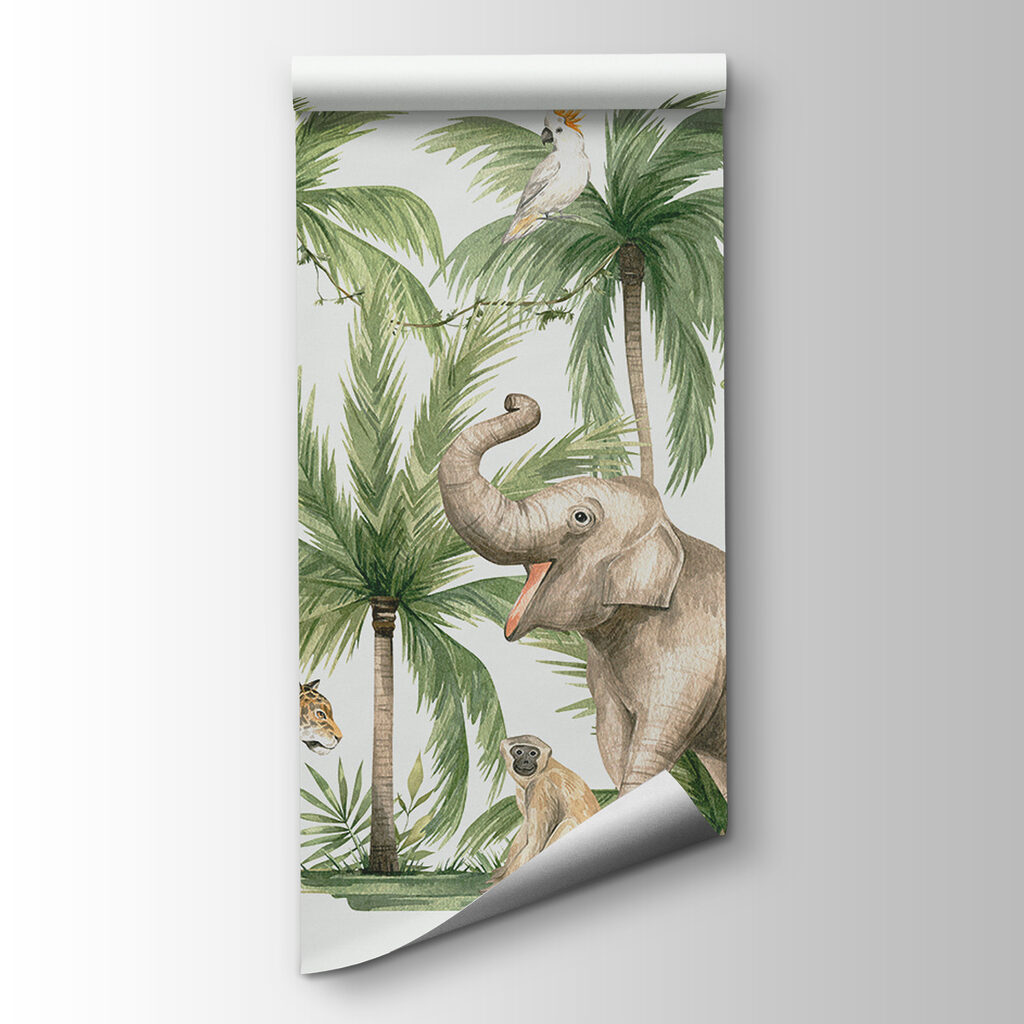 A group of animals in a jungle