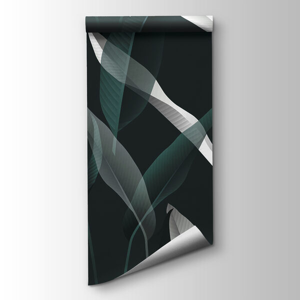 Elegant leaves on a dark backdrop