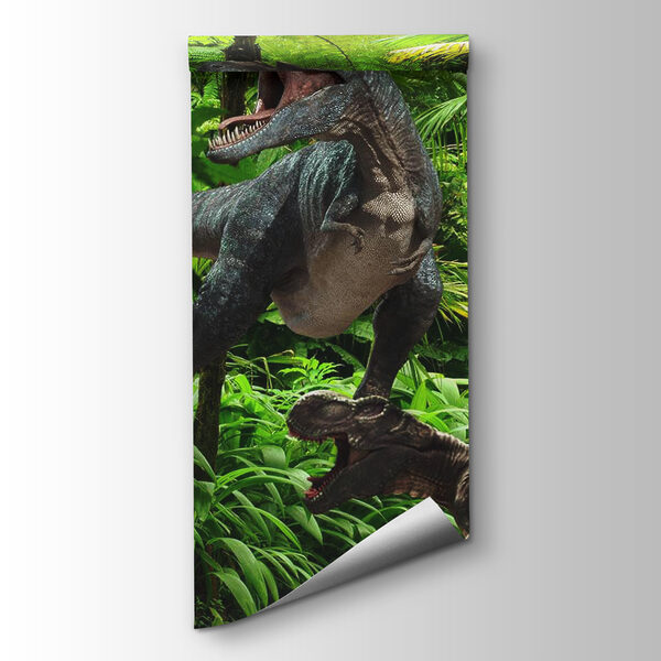 Group of dinosaurs in a forest Group of dinosaurs in a forest