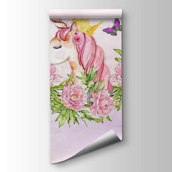 Unicorn with a crown and flowers Unicorn with a crown and flowers