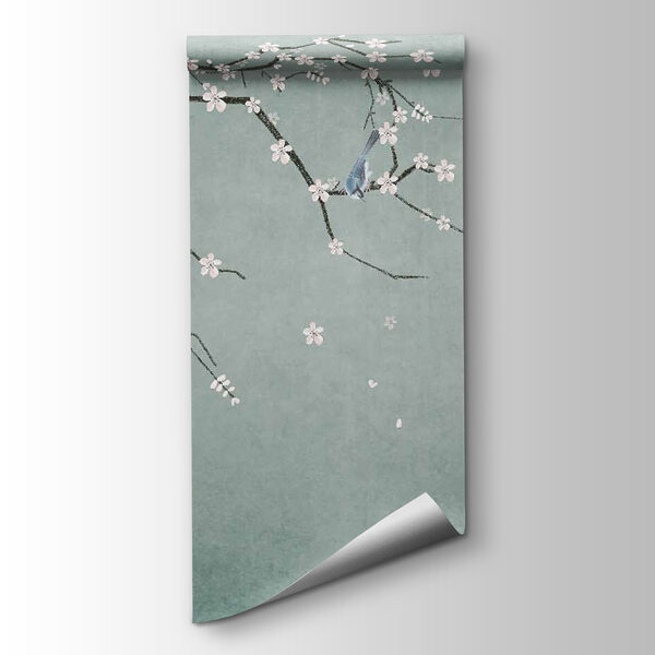 Bird flying over a tree branch