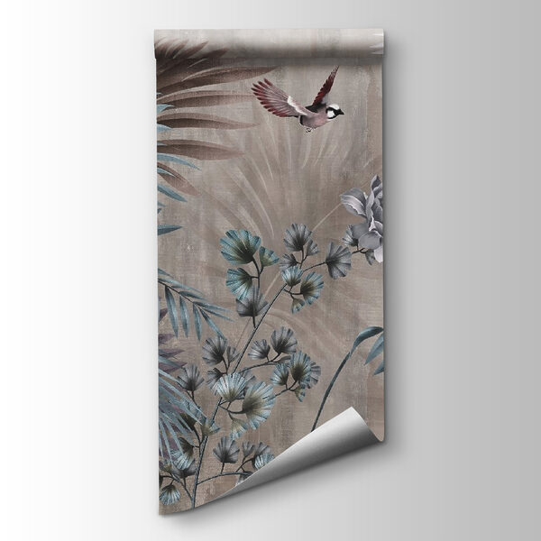 Wallpaper with birds and flowers Wallpaper with birds and flowers