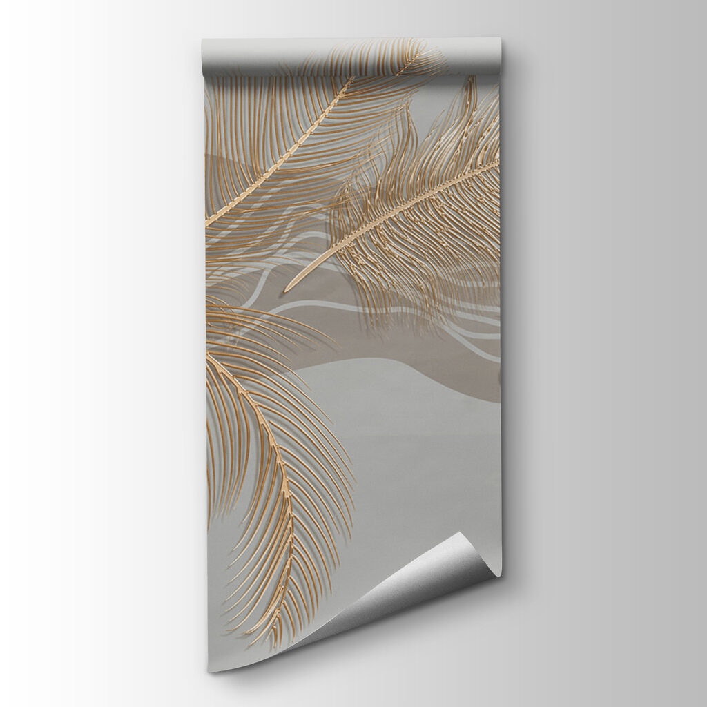 Elegant metallic feather illustration Elegant metallic feather illustration