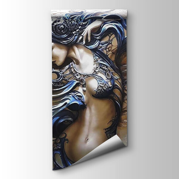 Painting of a woman with long hair