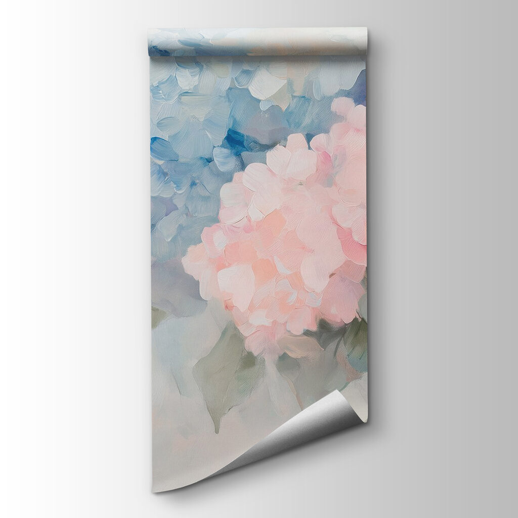 Painting of flowers on a white background