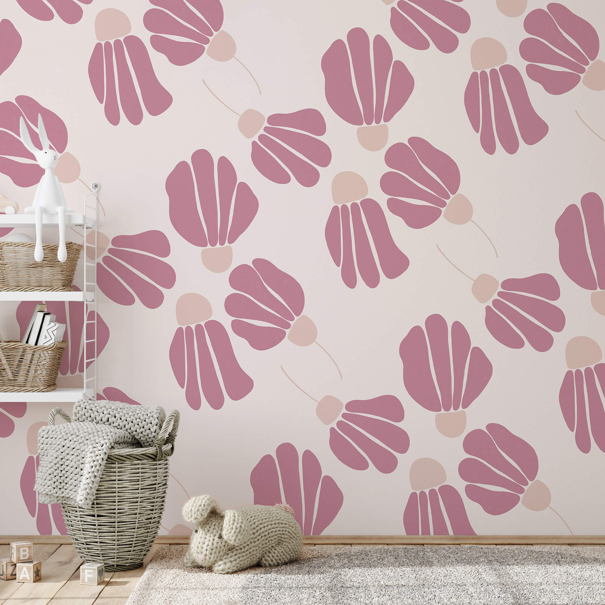 Muster aus rosa Blumen