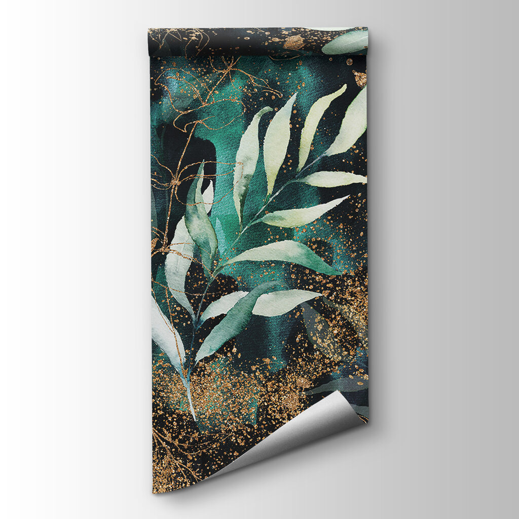 Elegant teal foliage with shimmering accents