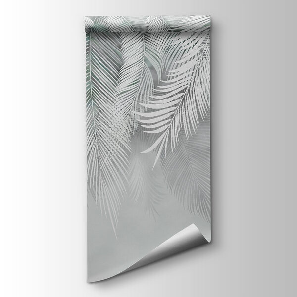 White leaves on a white background