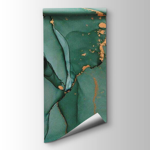 Emerald currents with shimmering trails