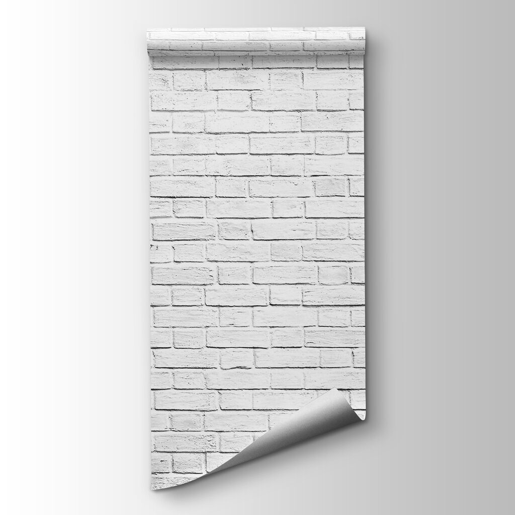 White brick wall with many small bricks