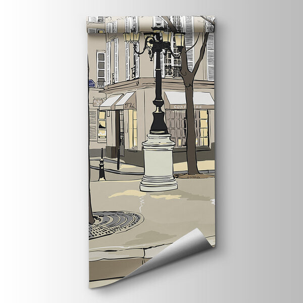 Person walking on a sidewalk with an umbrella Person walking on a sidewalk with an umbrella