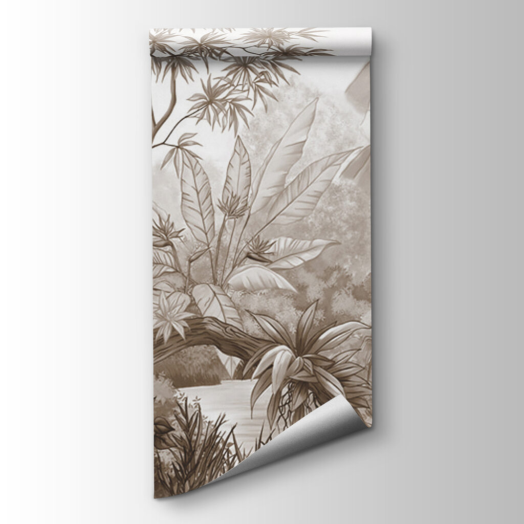 A drawing of a forest