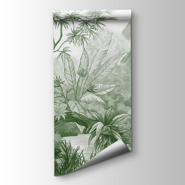 A drawing of a forest