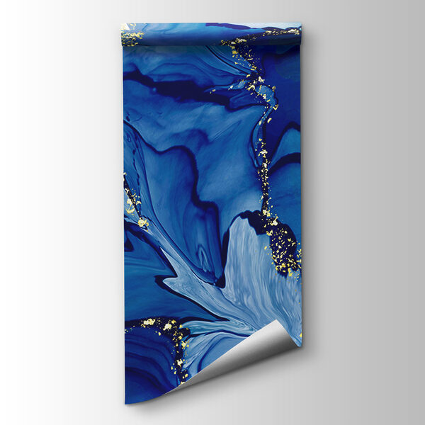 Blue and white swirls