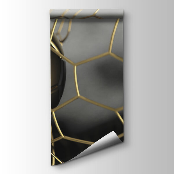 Football ball in a net