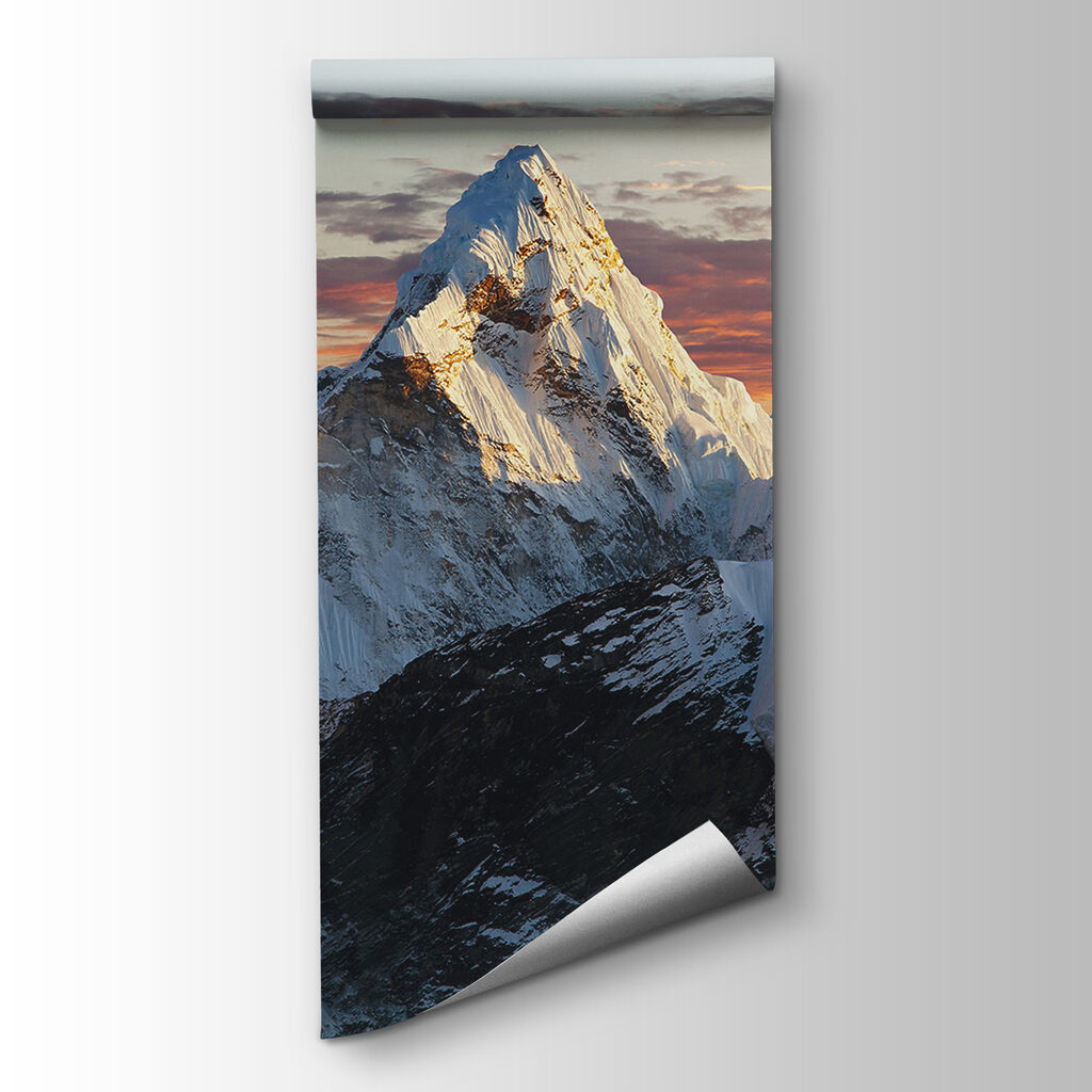 Mountain with snow on top