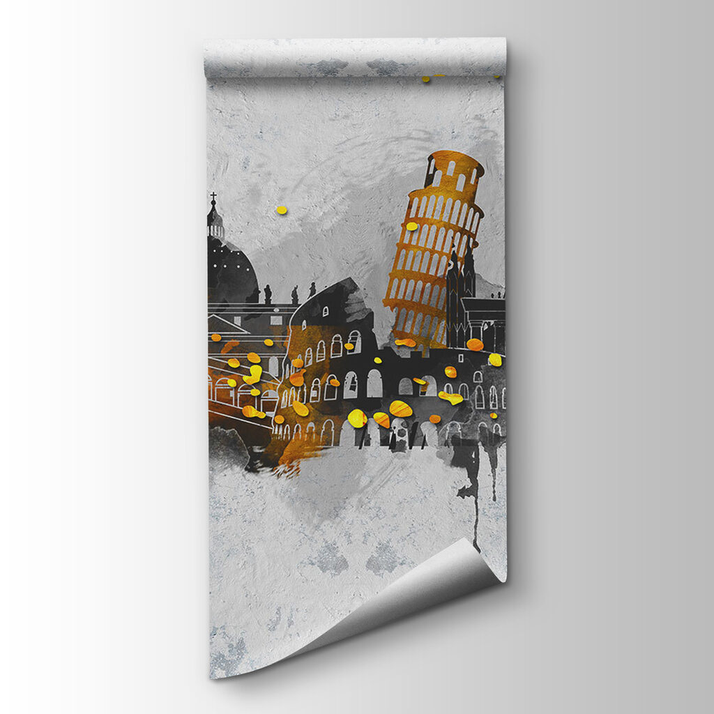 Painting of a city Painting of a city